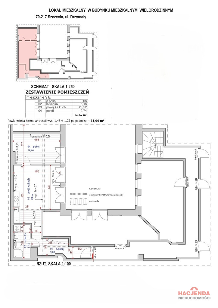 Mieszkanie Sprzedaż Szczecin Śródmieście-Centrum Michała Drzymały 2